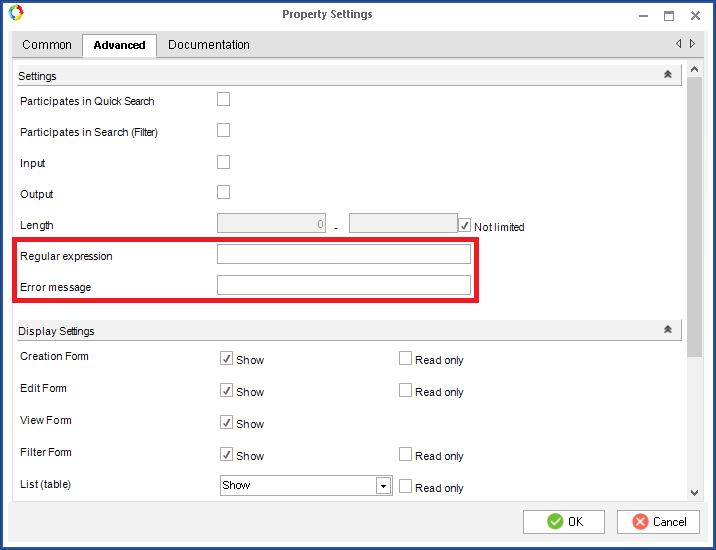 Example Of Using Regular Expressions For String Fields