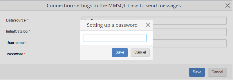 setting up password